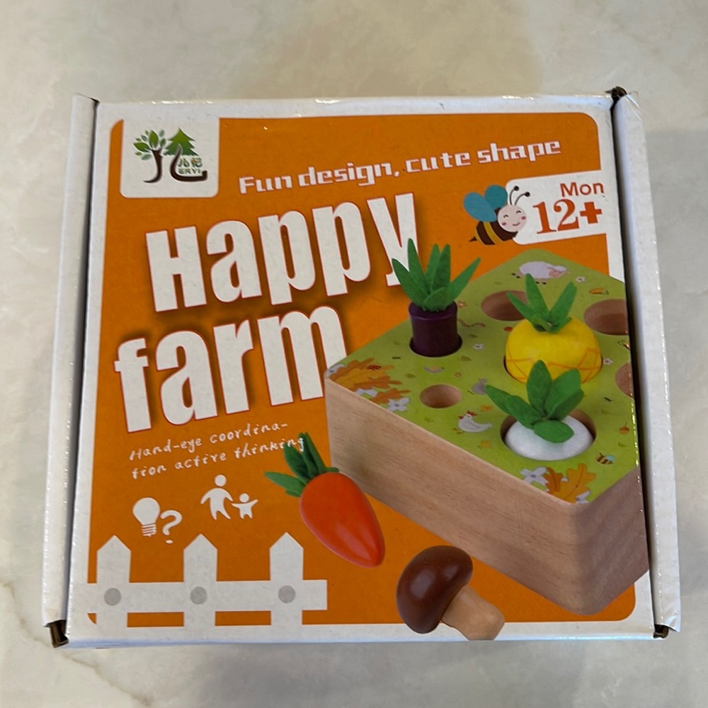 Montessori Wooden carrot harvest toy NWT